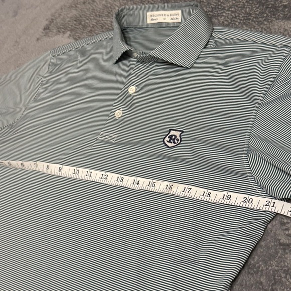 Holderness & Bourne Men's Striped Polo Shirt - Black and White - Picture 5 of 5